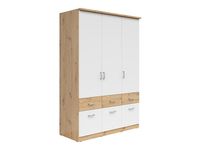 Szafa trzydrzwiowa Brando-3 136 cm z szufladami dąb artisan/biały