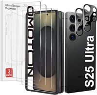 OMOTON osłona ekranu ze szkła hartowanego do Samsung Galaxy S25 Ultra, 3 folii ze szkła hartowanego + 2 osłony obiektywu aparatu do S25 Ultra