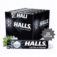 Halls extra strong cukierki czarne orzeźwiające zestaw 20szt x 33,5g