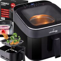 FRYTKOWNICA BEZTŁUSZCZOWA Air Fryer Okienko PODŚWIETLENIE NIEPRZYWIERAJĄCA