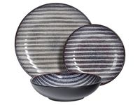 Komplet obiadowy ceramiczny Hana 18 el. niebieski