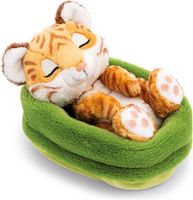 NICI przytulanka, śpiący tygrys w koszyczku, miękki pluszak