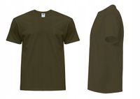 MOCNA Koszulka T-SHIRT JHK TSRA 190 PREMIUM 100% bawełna KHAKI r. L