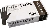 Mocne rękawiczki jednorazowe nitrylowe HJR r. M 100 szt.
