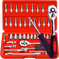 Retoo Zestaw kluczy nasadowych - 46 elementów