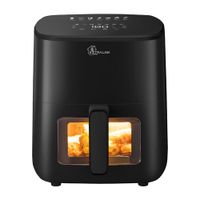 Frytkownica beztłuszczowa z okienkiem Extralink Home 1400 W 5 l czarna