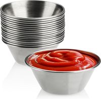 COM-FOUR® 16x Miseczki Ø 6 cm ze stali nierdzewnej 