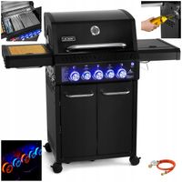 Grill gazowy Ogrodowy ŻELIWNY nierdzewny 3+2 Yoer 17,65 kW +szafka na butlę