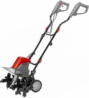 Elektryczna glebogryzarka ogrodowa DEDRA mocna 1500 W z kołami transportowymi, szerokość robocza 45 cm, waga 13 kg, tworzywo sztuczne, metal, frezarka ogrodowa, konturowany, ergonomiczny uchwyt