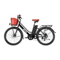 Rower elektryczny damski Bikfun AMAK00052 koła 26'' czarny