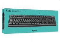 LOGITECH K120 USB klawiatura przewodowa USB, membranowa, czarna
