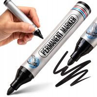 MARKER PERMANENTNY CZARNY WODOODPORNY PISAK MAZAK BUDOWLANY OKRĄGŁY TRWAŁY