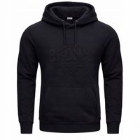 Bluza Męska z Kapturem BAWEŁNA Tłoczony Napis Kangurka Hoodie B1776 r. L 