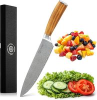 Nóż Chef szefa kuchni 20 cm z damasceńskiej stali nierdzewnej
