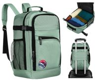 Plecak podróżny do samolotu, Peterson 40x20x25 cm Wizzair Ryanair, pistacjowy