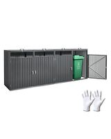 VEVOR Kosz na śmieci, 4 x 130 cm kosz na śmieci do przechowywania na zewnątrz