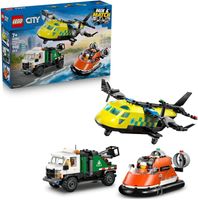 LEGO City Zestaw z samolotem, ciężarówką serwisową i poduszkowcem - LEGO 60505