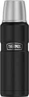Thermos Butelka próżniowa, stal nierdzewna, czarna, 7,5 x 7,5 x 24,4 cm