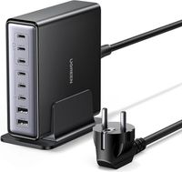Ładowarka USB C UGREEN, zasilacz GaN 200 W, 8-portowa stacja ładująca, ładowarka PD 100 W,