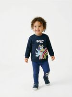 Bawełniana bluza crewneck z nadrukiem Bluey Kolor granatowy - SINSAY - 066EU-94X