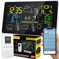 Stacja pogodowa pogody termometr higrometr barometr budzik smart WiFi Tuya