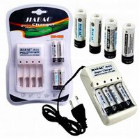 ŁADOWARKA BATERII AA AAA + 4 AKUMULATORY R6 / AA BATERIA 5500 mAh NiMH