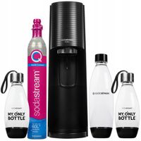 SATURATOR DO WODY SODASTREAM TERRA CZARNY 3 BUTELKI CYLINDER 6 NAPOI ZESTAW