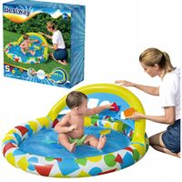 BESTWAY Basen Dla Dzieci Ogrodowy Basenik Brodzik 45L Dmuchany 120x46cm