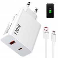 ULTRA SZYBKA UNIWERSALNA ŁADOWARKA USB-A/TYP-C 120W, BEZPIECZNA I TRWAŁA
