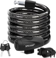 SPGOOD Zapięcie rowerowe z 2 kluczami, grub 12 mm, długość 120 cm