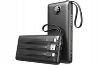 Powerbank VEEKTOMX 10000mAh z 4 wbudowanymi kablami szybkie ładowanie
