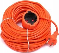 PRZEDŁUŻACZ OGRODOWY BUDOWLANY GRUBY 20 m KABEL LAMPEK SZNUR KOSIARKA 20m