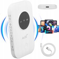 ROUTER MIFI 4G LTE MODEM WIFI SIM HOTSPOT PRZENOŚNY 2100MAH USB BIAŁY