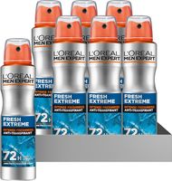 L'Oréal Paris, Men Expert, Fresh Extreme 72H – antyperspirant w sprayu o działaniu ultra-chłodzącym 6 x 150 ml