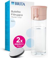 BRITA Butelka filtrująca Vital pastelowa brzoskwinia (0,6l) zawiera 2 filtry MicroDisc