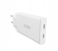 Ładowarka sieciowa uniwersalna SBS GaN PD 67W 2x USB-C Extra Slim