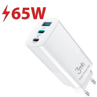 Ładowarka sieciowa 3MK Hyper Charger 65W Biały ładowarka do telefonu USB, USB-C