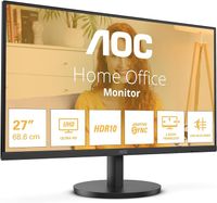 AOC B3 U27B3M monitor komputerowy 68,6 cm (27) 3840 x 2160 pikseli 4K Ultra HD LCD Czarny