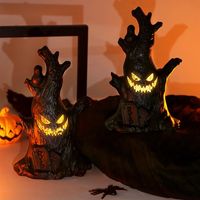 Dekoracja na Halloween z pniem drzewa z oświetleniem LED 2 sztuki