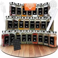 24 słoiki na przyprawy 120ml 336 polskich etykiet (Metal)