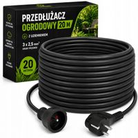 PRZEDŁUŻACZ OGRODOWY BUDOWLANY 20M KABEL 3×2,5mm² GRUBY PRZEWÓD UZIEMIENIE