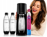 Saturator SodaStream Terra czarny + 2 butelki Fuse 1l + gaz