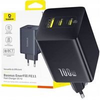 BASEUS LADOWARKA SIECIOWA SZYBKA 100W GAN3 PORTY USB-C USB-A QC