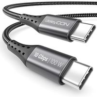 Krótki kabel USB-C deleyCON 0,15m (USB 3.2 Gen2 100W & 10Gbit/s) 4K@60Hz