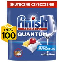 2x Kapsułki do zmywarek FINISH Powerball Quantum All in 1 Lemon 100 szt. (1+1 gratis)