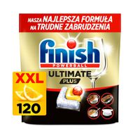 FINISH Ultimate Plus Kapsułku do zmywarki Mycia Naczyń Cytrynowe 120 Sztuk