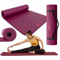 Gruba antypoślizgowa mata fitness NBR 1,5cm 190x60cm karimata do ćwiczeń