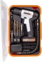Wiertarko-wkrętarka akumulatorowa WORX WX104.2 12V LED + DUŻY ZESTAW