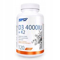 SFD WITAMINA D3 4000 + K2 MK-7 120TAB ODPORNOŚĆ ZMĘCZENIE KOŚCI ZĘBY STAWY