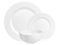 Komplet obiadowy porcelanowy Rosa 18 el. biały
